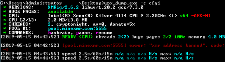 Norman's banned XMR address